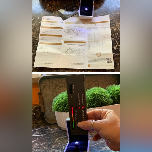 Moissanite Classic 6 prong setting 3 ct moissanite solitaire - Picture 4 of 8